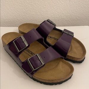 Birkenstock Women’s Arizona Purple Slide Sandal